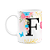 Caneca Floral Garden - Inicial do nome letra F - 325ml - Imagem 1