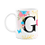 Caneca Floral Garden - Inicial do nome letra G - 325ml - Imagem 1