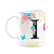 Caneca Floral Garden - Inicial do nome letra I - 325ml - Imagem 1