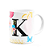 Caneca Floral Garden - Inicial do nome letra K - 325ml - Imagem 2