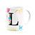 Caneca Floral Garden - Inicial do nome letra L - 325ml - Imagem 2