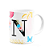 Caneca Floral Garden - Inicial do nome letra N - 325ml - Imagem 2