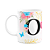 Caneca Floral Garden - Inicial do nome letra O - 325ml - Imagem 1