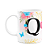 Caneca Floral Garden - Inicial do nome letra Q - 325ml - Imagem 1