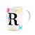 Caneca Floral Garden - Inicial do nome letra R - 325ml - Imagem 2