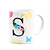 Caneca Floral Garden - Inicial do nome letra S - 325ml - Imagem 2