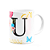Caneca Floral Garden - Inicial do nome letra U - 325ml - Imagem 2