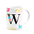Caneca Floral Garden - Inicial do nome letra W - 325ml - Imagem 2