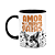 Caneca - Amor de quatro patas - Corgi - B-black - Imagem 1