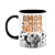 Caneca - Amor de quatro patas - Golden - B-black - Imagem 1