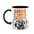 Caneca - Amor de quatro patas - Labrador - B-black - Imagem 1