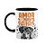 Caneca - Amor de quatro patas - Rottweiler - B-black - Imagem 1