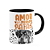 Caneca - Amor de quatro patas - Rottweiler - B-black - Imagem 2