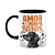 Caneca - Amor de quatro patas - Dachshund Salsicha - B-black - Imagem 1