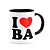 Caneca I Love BA - Bahia - 325ml - B-black - Imagem 2