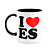Caneca I Love ES - Espírito Santo - 325ml - B-black - Imagem 1