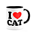 Caneca Pet - I Love CAT - 325ml - B-black - Imagem 2
