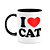 Caneca Pet - I Love CAT - 325ml - B-black - Imagem 1