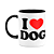 Caneca Pet - I Love DOG - 325ml - B-black - Imagem 1