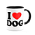 Caneca Pet - I Love DOG - 325ml - B-black - Imagem 2