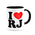 Caneca I Love RJ - Rio de Janeiro - 325ml - B-black - Imagem 2