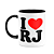 Caneca I Love RJ - Rio de Janeiro - 325ml - B-black - Imagem 1