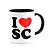 Caneca I Love SC - Santa Catarina - 325ml - B-black - Imagem 2