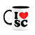 Caneca I Love SC - Santa Catarina - 325ml - B-black - Imagem 1