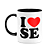 Caneca I Love SE - Sergipe - 325ml - B-black - Imagem 1