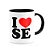 Caneca I Love SE - Sergipe - 325ml - B-black - Imagem 2
