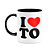 Caneca I Love TO - Tocantins - 325ml - B-black - Imagem 1