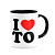 Caneca I Love TO - Tocantins - 325ml - B-black - Imagem 2