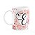 Caneca Floral Religiosa - Inicial do nome letra E - 325ml - Imagem 1