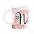 Caneca Floral Religiosa - Inicial do nome letra N - 325ml - Imagem 1