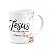 Caneca Floral Religiosa - Inicial do nome letra W - 325ml - Imagem 2