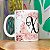 Caneca Floral Religiosa - Inicial do nome letra X - 325ml - Imagem 4