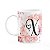 Caneca Floral Religiosa - Inicial do nome letra X - 325ml - Imagem 1