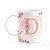 Caneca Floral Mães - Inicial do nome letra D - 325ml - Imagem 1