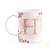 Caneca Floral Mães - Inicial do nome letra H - 325ml - Imagem 1