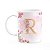 Caneca Floral Mães - Inicial do nome letra R - 325ml - Imagem 1