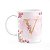 Caneca Floral Mães - Inicial do nome letra V - 325ml - Imagem 1