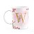 Caneca Floral Mães - Inicial do nome letra W - 325ml - Imagem 1