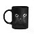 Caneca Pets Gatos - Cat Cute - Gato preto face - Preta - Imagem 1