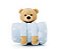 Manta Bebê em Soft Nuvem com Ursinho Teddy de Pelúcia - 2 Peças - Imagem 1