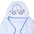 Toalha de Banho Bebê em Fralda Soft com Capuz Bordado - Imagem 1