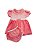 Vestido Bebê em Algodão Malha com Renda e Tule Poá Rosê - Imagem 1