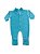 Macacão Bebê em Plush Liso Vira-Pé Azul - Imagem 1
