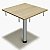 Conexão Quadrada para Mesa de Escritório com Tampo de 18mm Fitt MV163 - Imagem 1