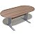 Mesa de Reunião Oval para Escritório com Tampo de 18mm Star MV267 - Imagem 1