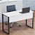 Mesa Reta de Escritório com Tampo de 15mm Pé Aço Home Office - Imagem 2